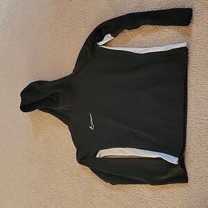 Black hooded sweetshirt by Nike.  Size small.